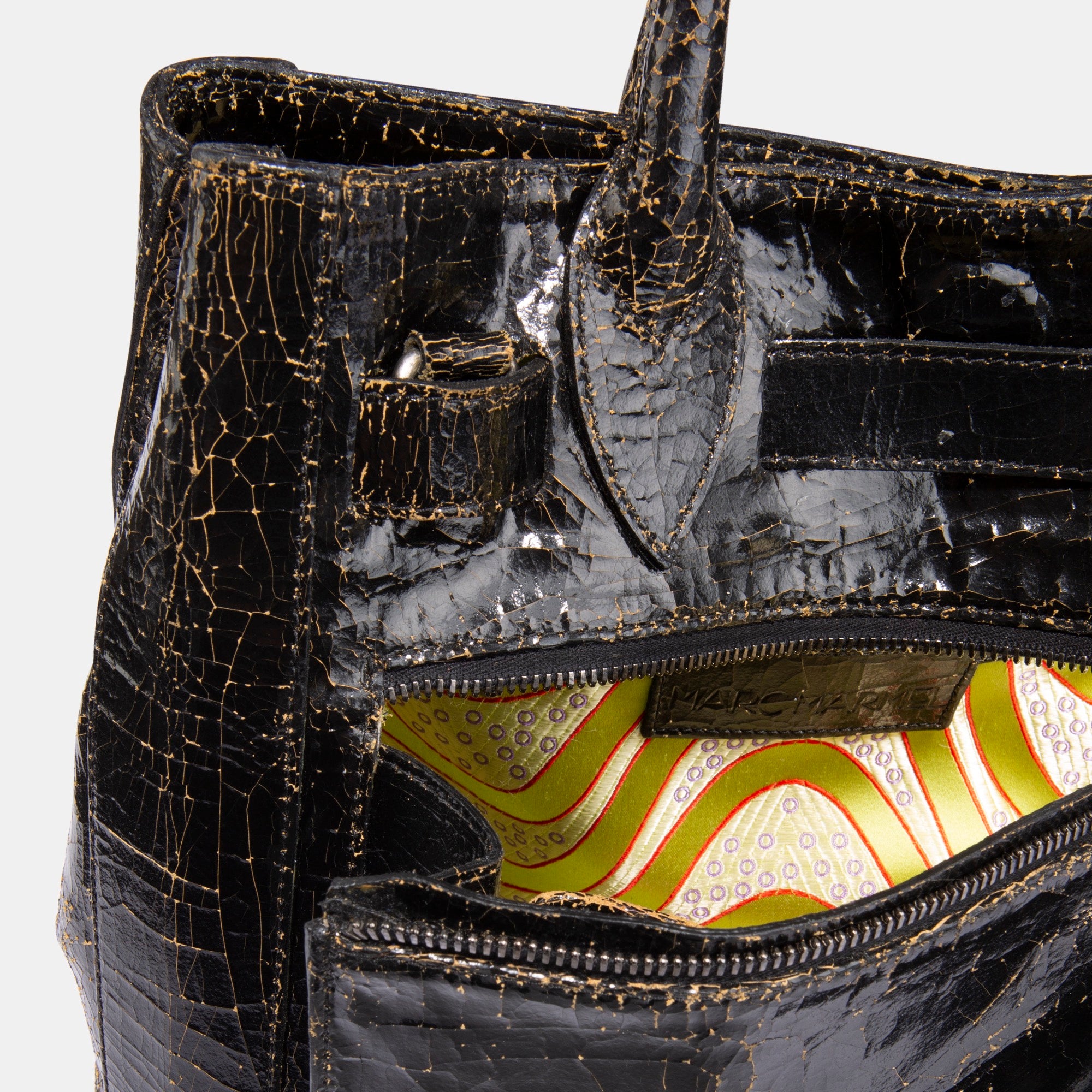 Luxury leather sustainable silk crossbody handbag tote