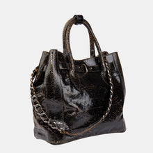Luxury leather sustainable silk crossbody handbag tote
