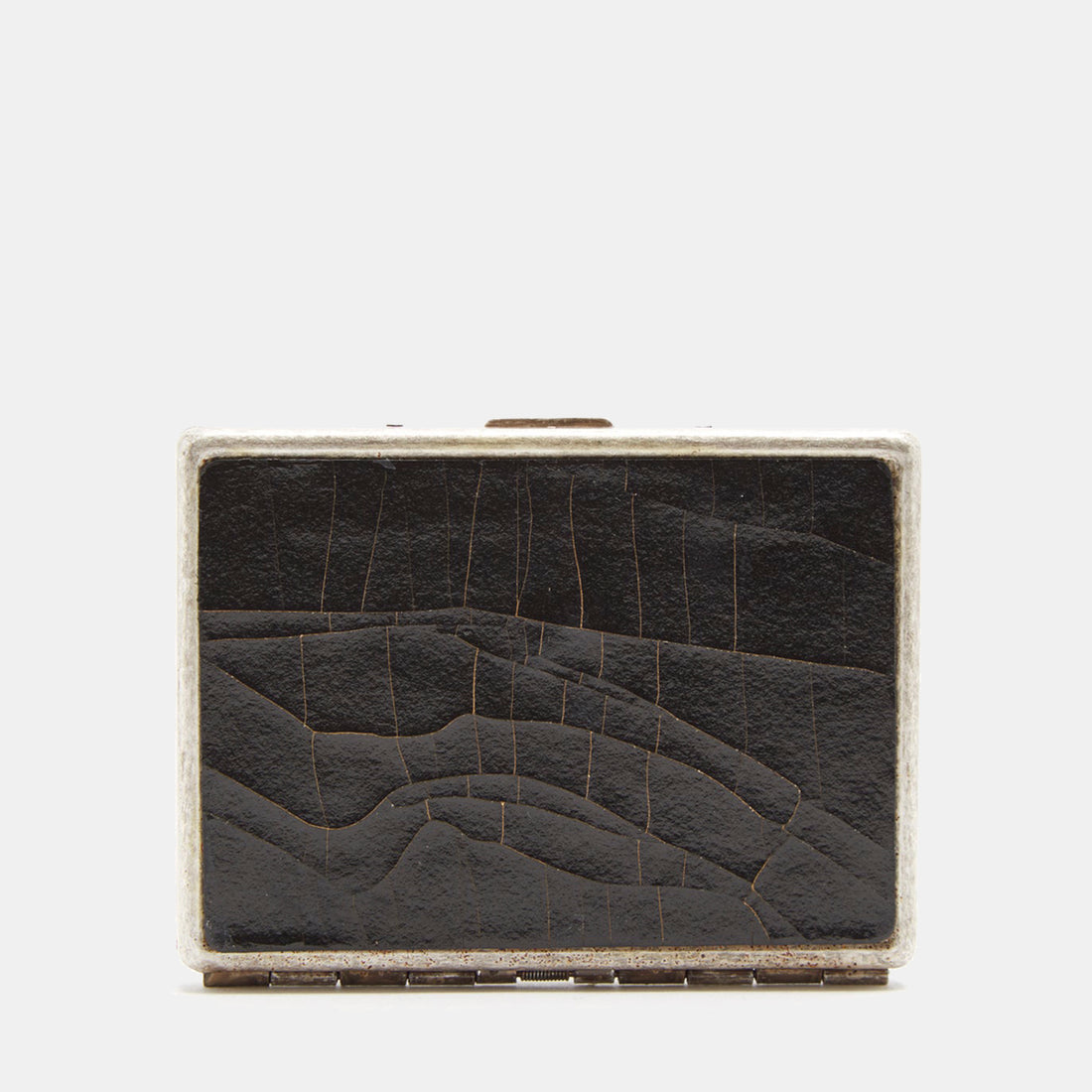 Luxury leather sustainable silk card case