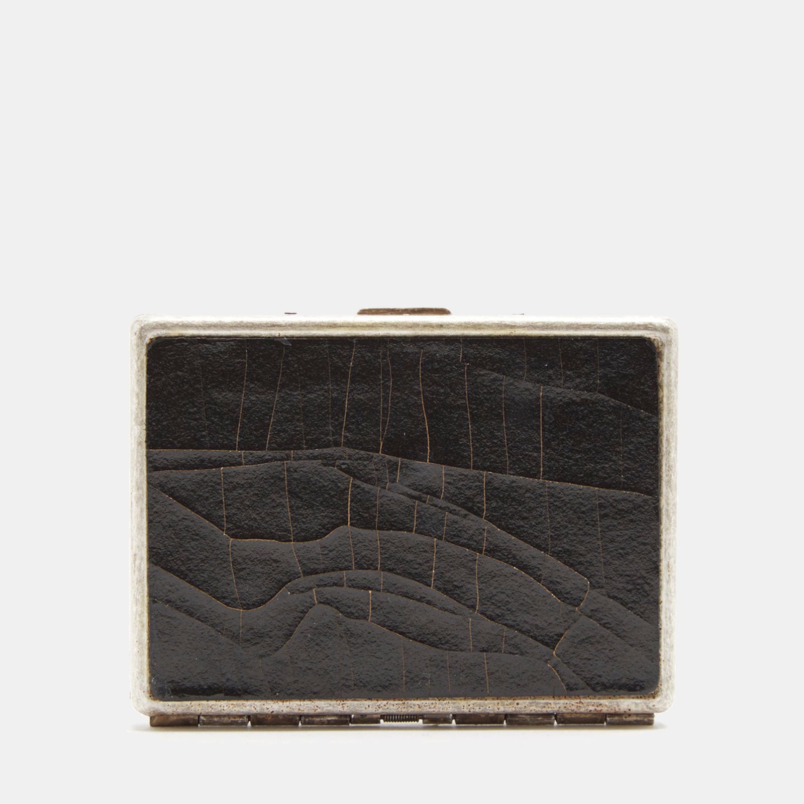 Luxury leather sustainable silk card case