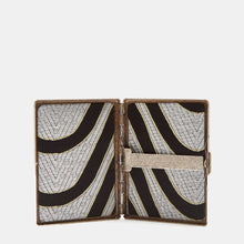Luxury leather sustainable silk card case