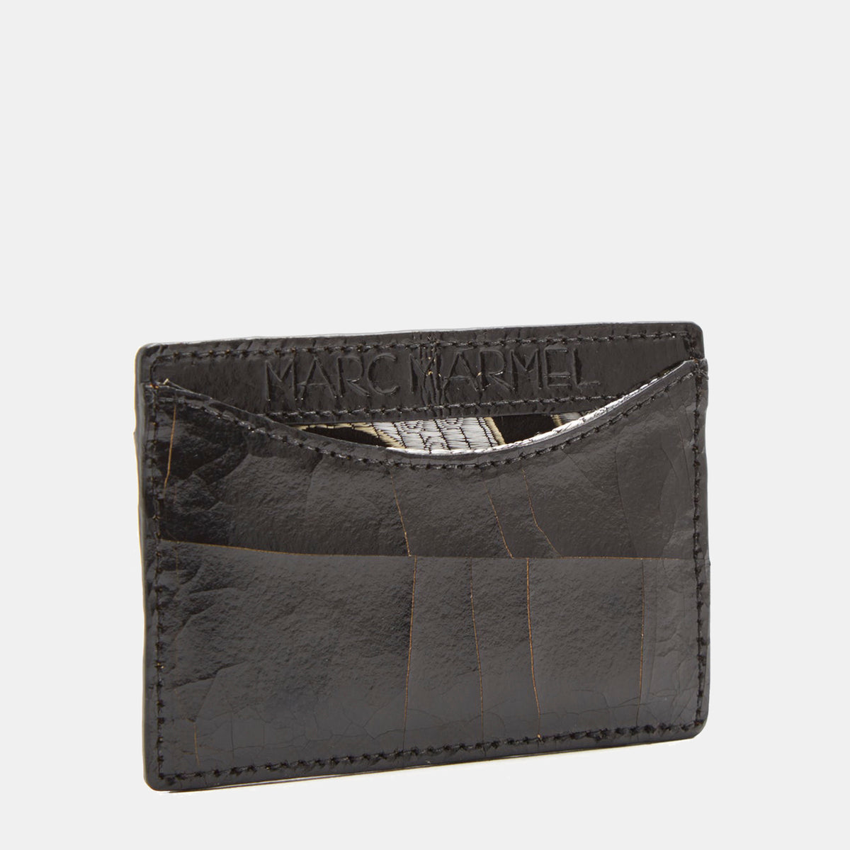 Luxury leather sustainable silk card sleeve