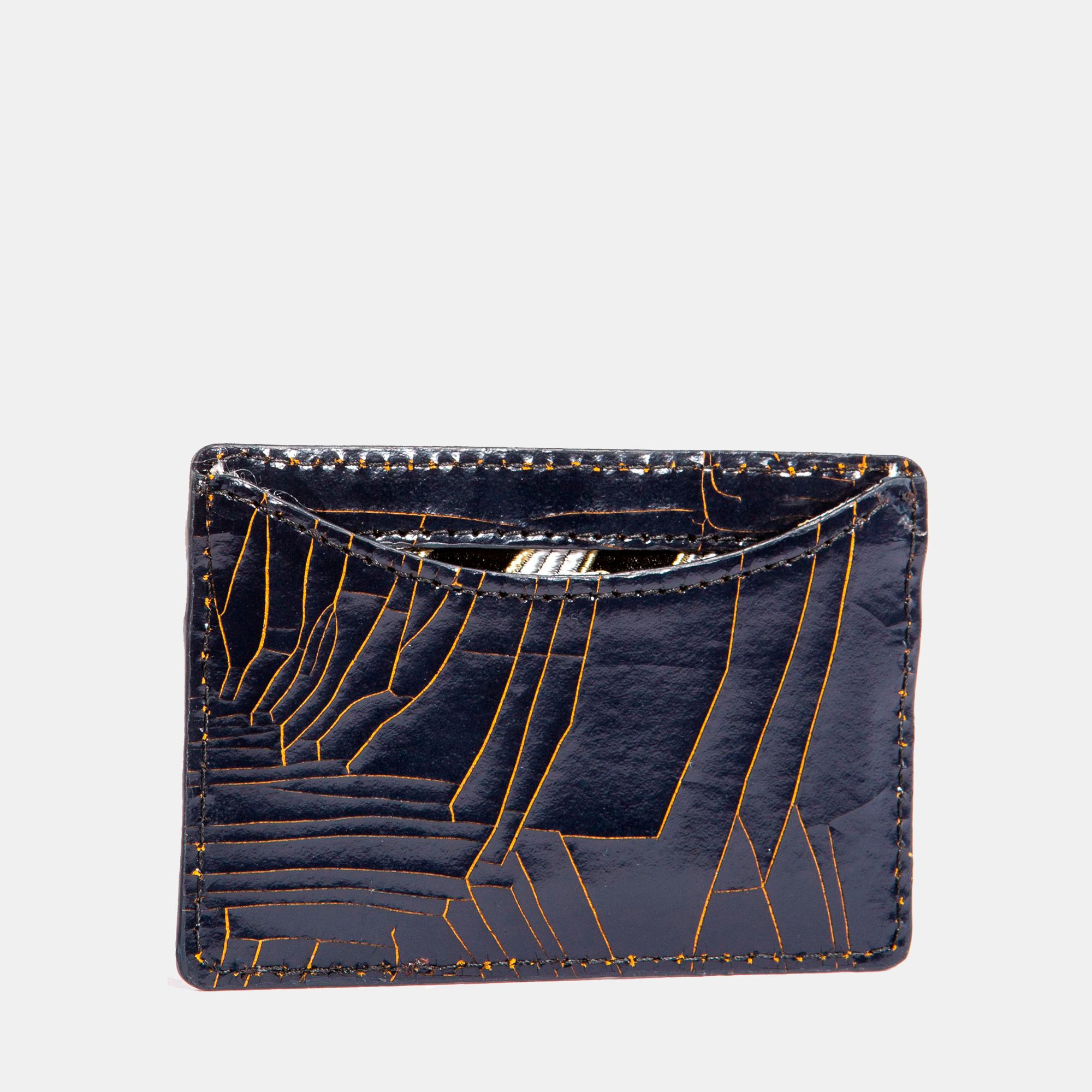 Luxury leather sustainable silk card sleeve