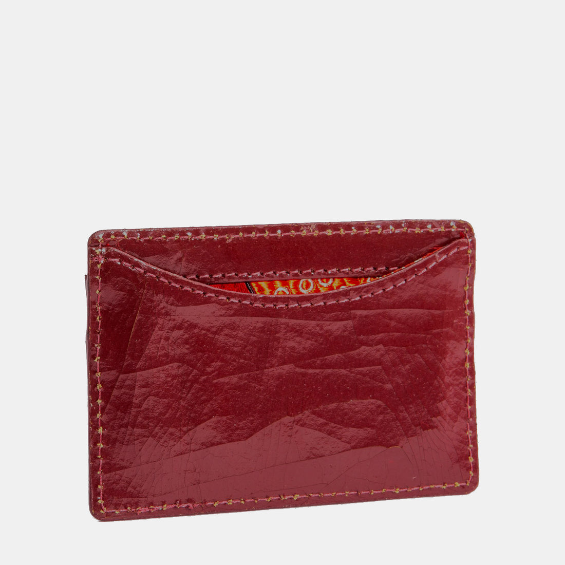 Luxury leather sustainable silk card sleeve