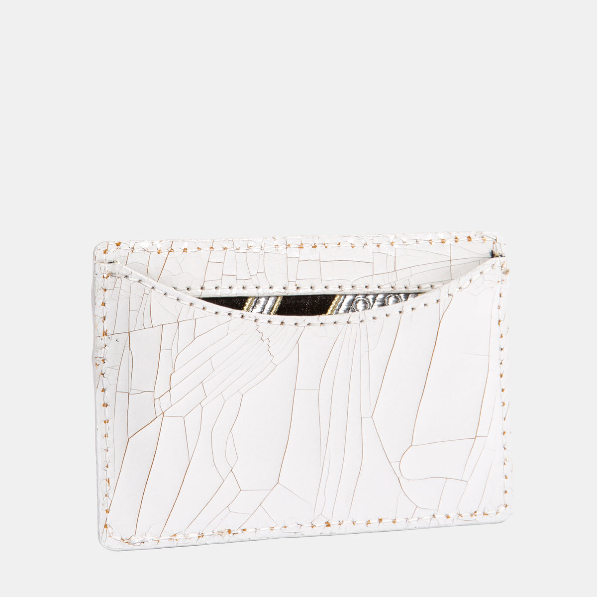Luxury leather sustainable silk card sleeve