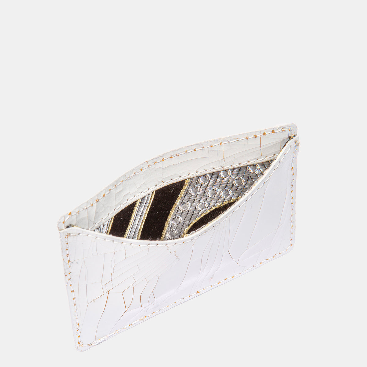 Luxury leather sustainable silk card sleeve