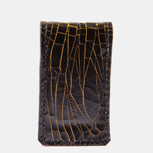 Luxury leather sustainable silk magnet clip