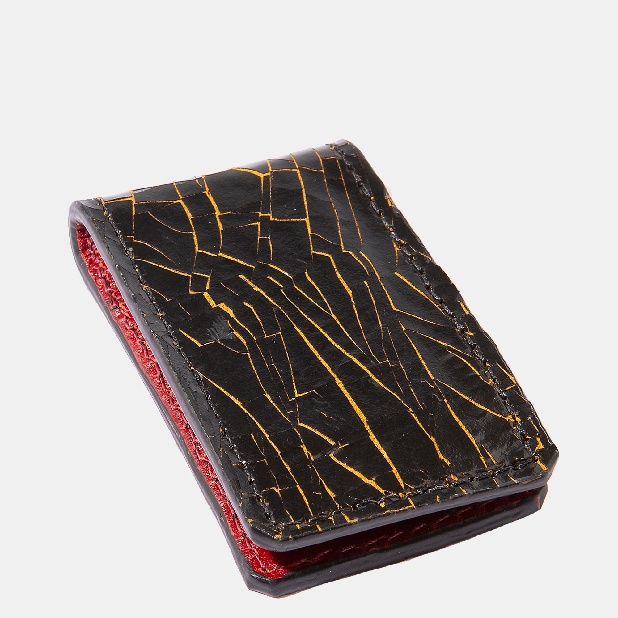 Luxury leather sustainable silk magnet clip