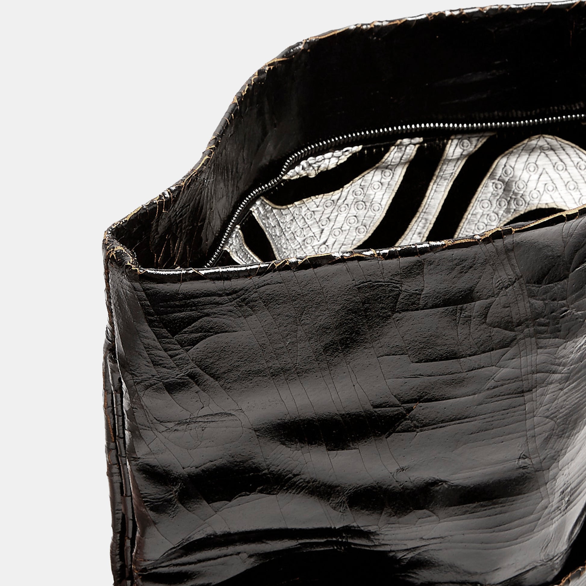 Luxury leather sustainable silk handbag clutch crossbody messenger