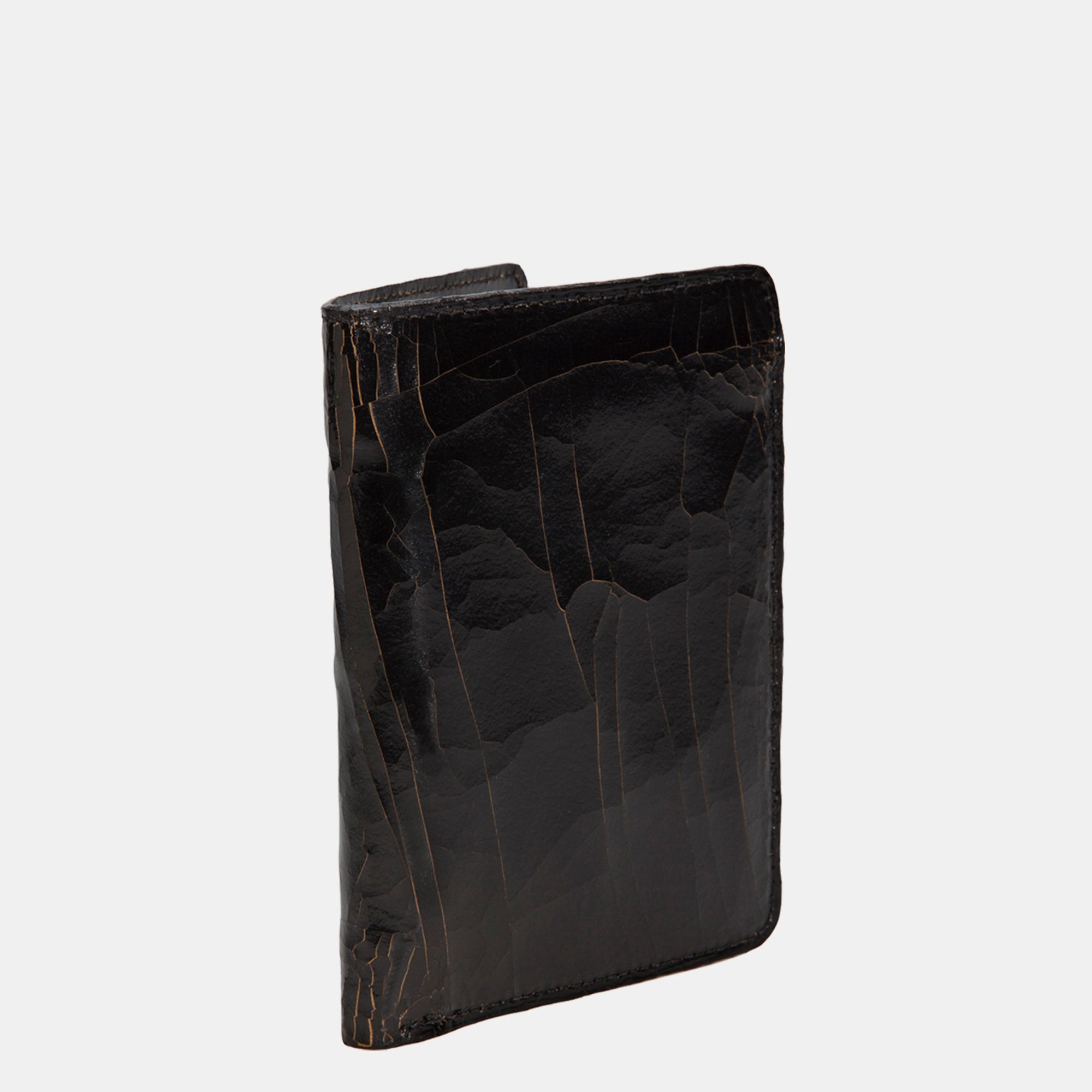 Luxury leather sustainable silk passport holder wallet