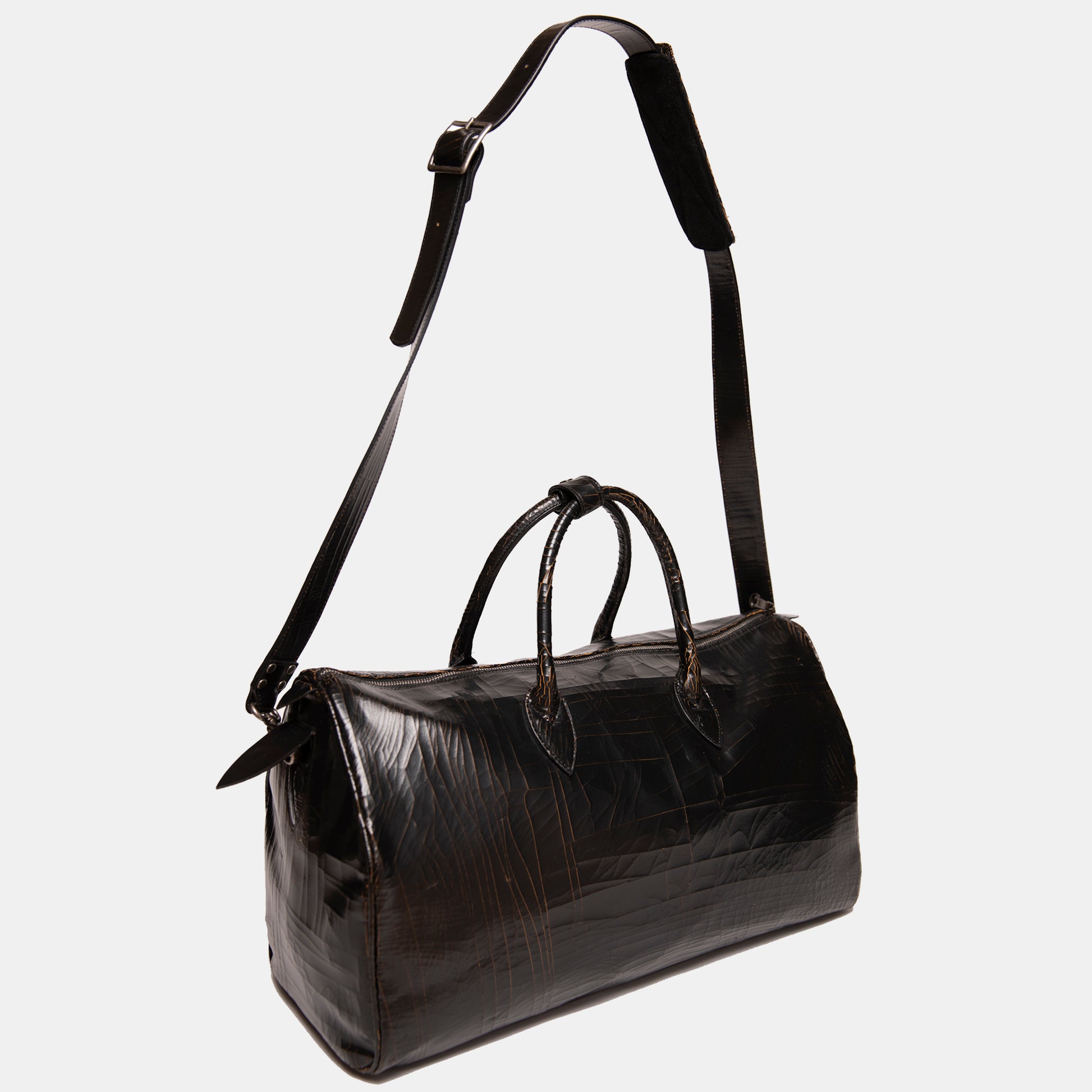 Marc Marmel Roberts Carryall in textured leather with sturdy handles and spacious interior for versatile everyday use.