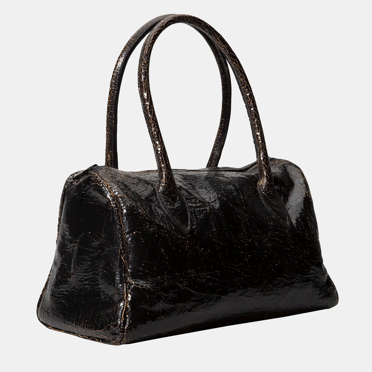 Luxury leather sustainable silk doctor shaped handbag