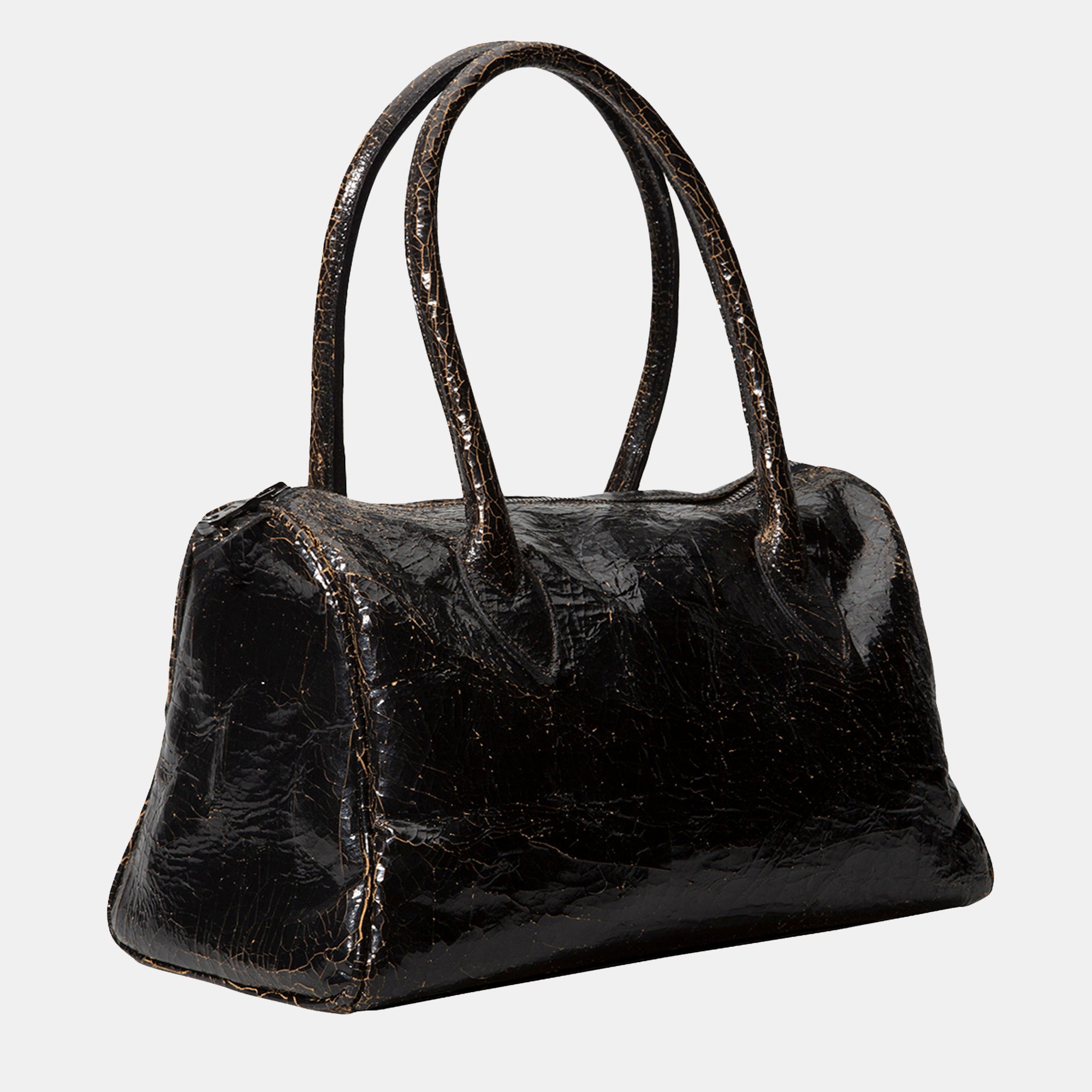 Luxury leather sustainable silk doctor shaped handbag