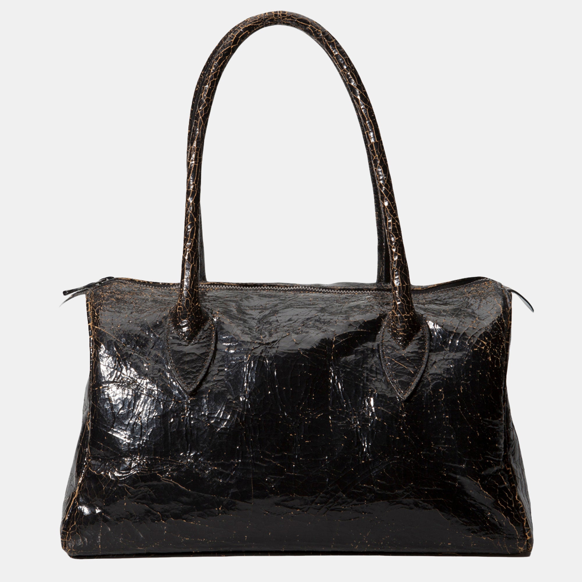 Luxury leather sustainable silk doctor shaped handbag