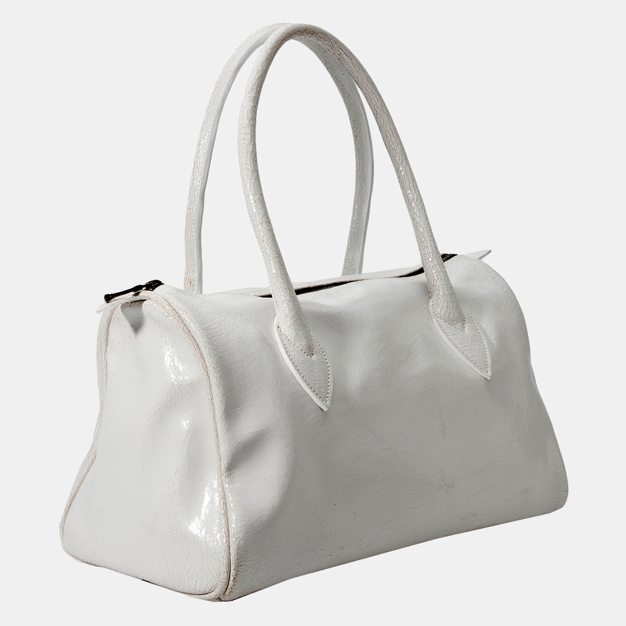 Luxury leather sustainable silk doctor shaped handbag