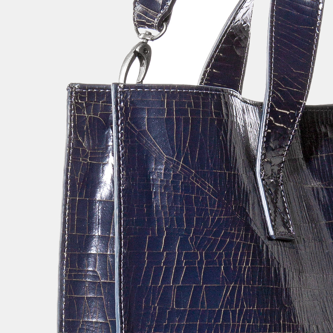 Luxury leather sustainable silk tote bag carryall carry-on