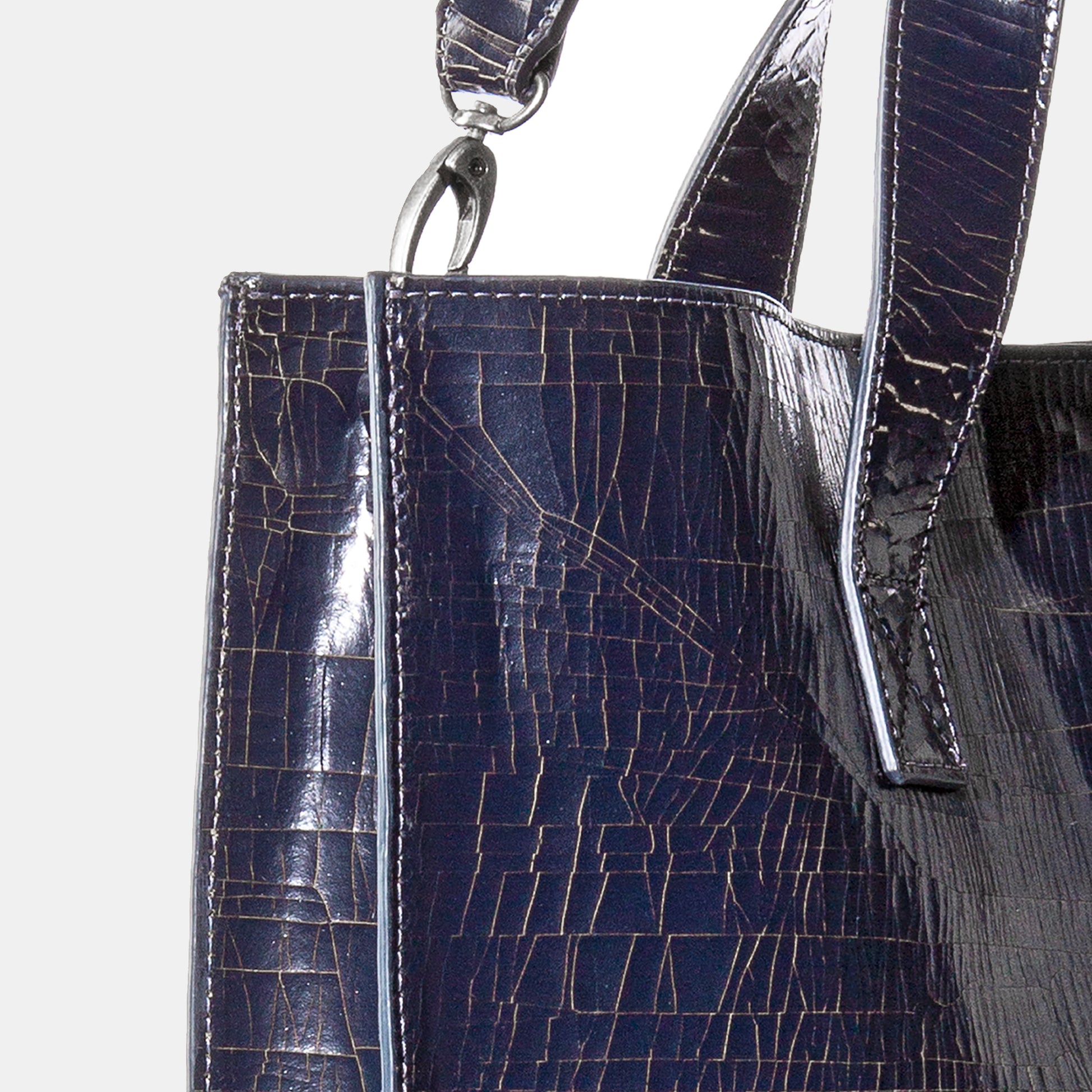 Luxury leather sustainable silk tote bag carryall carry-on