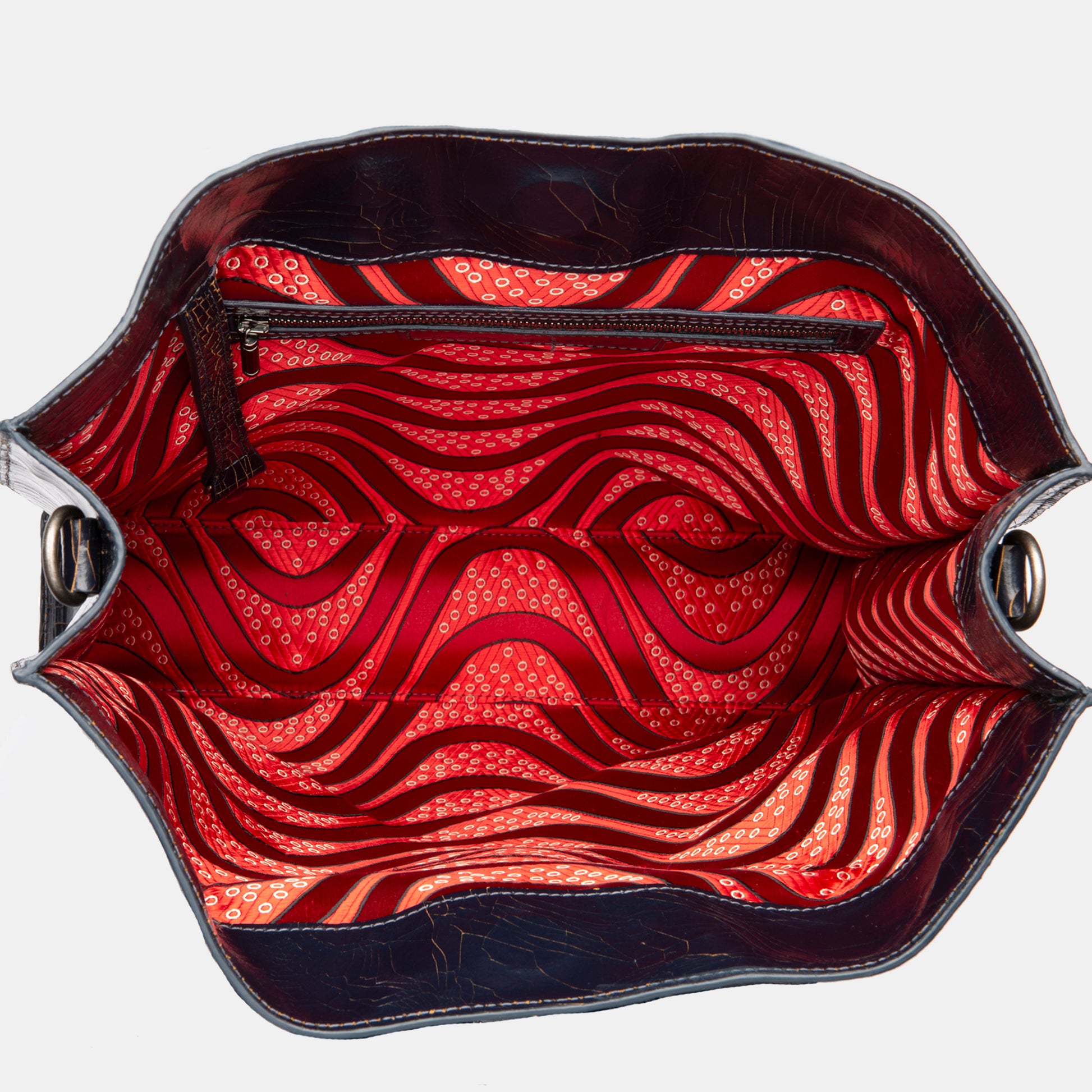 Luxury leather sustainable silk tote bag carryall carry-on