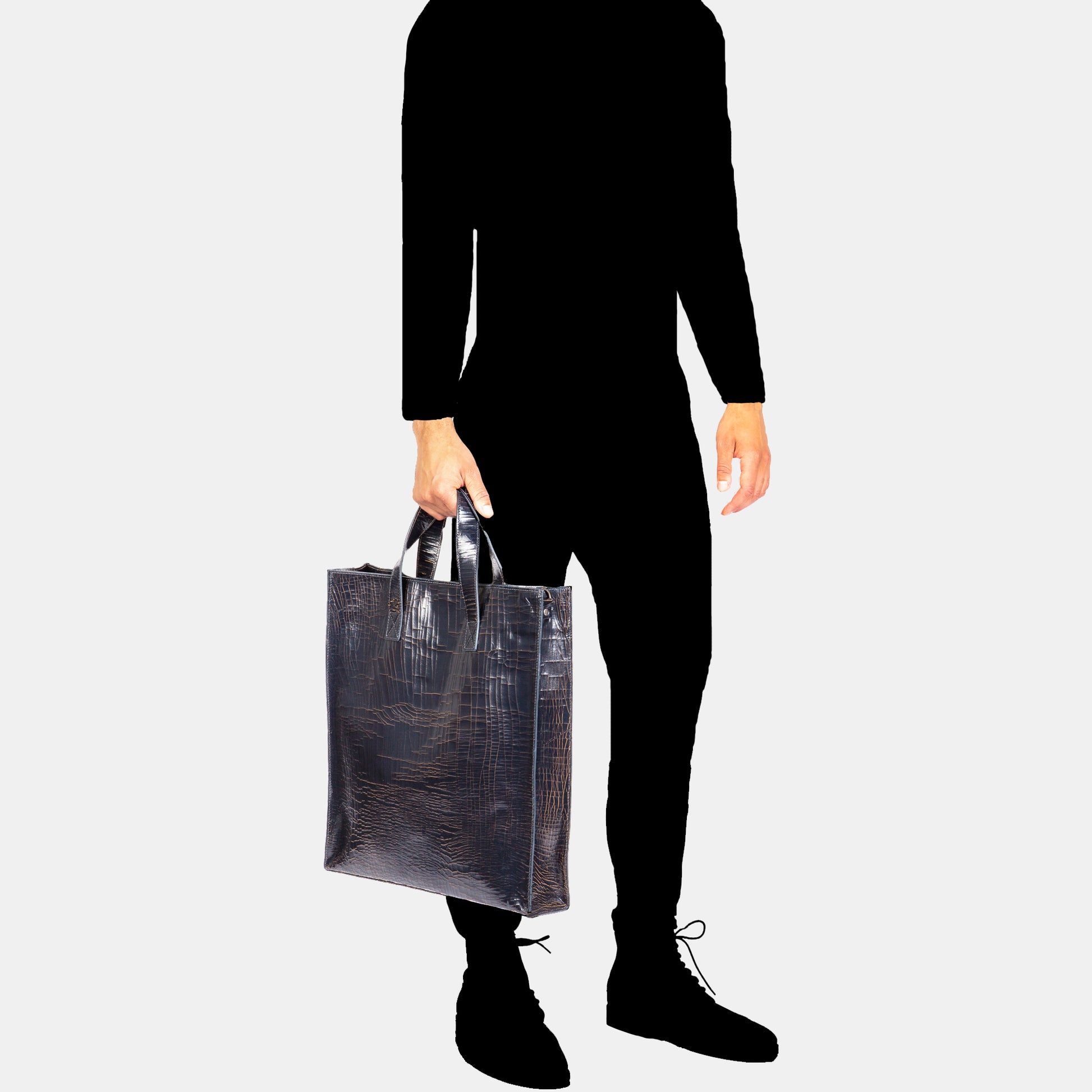 Luxury leather sustainable silk tote bag carryall carry-on