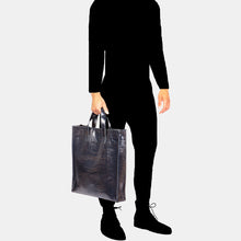 Luxury leather sustainable silk tote bag carryall carry-on