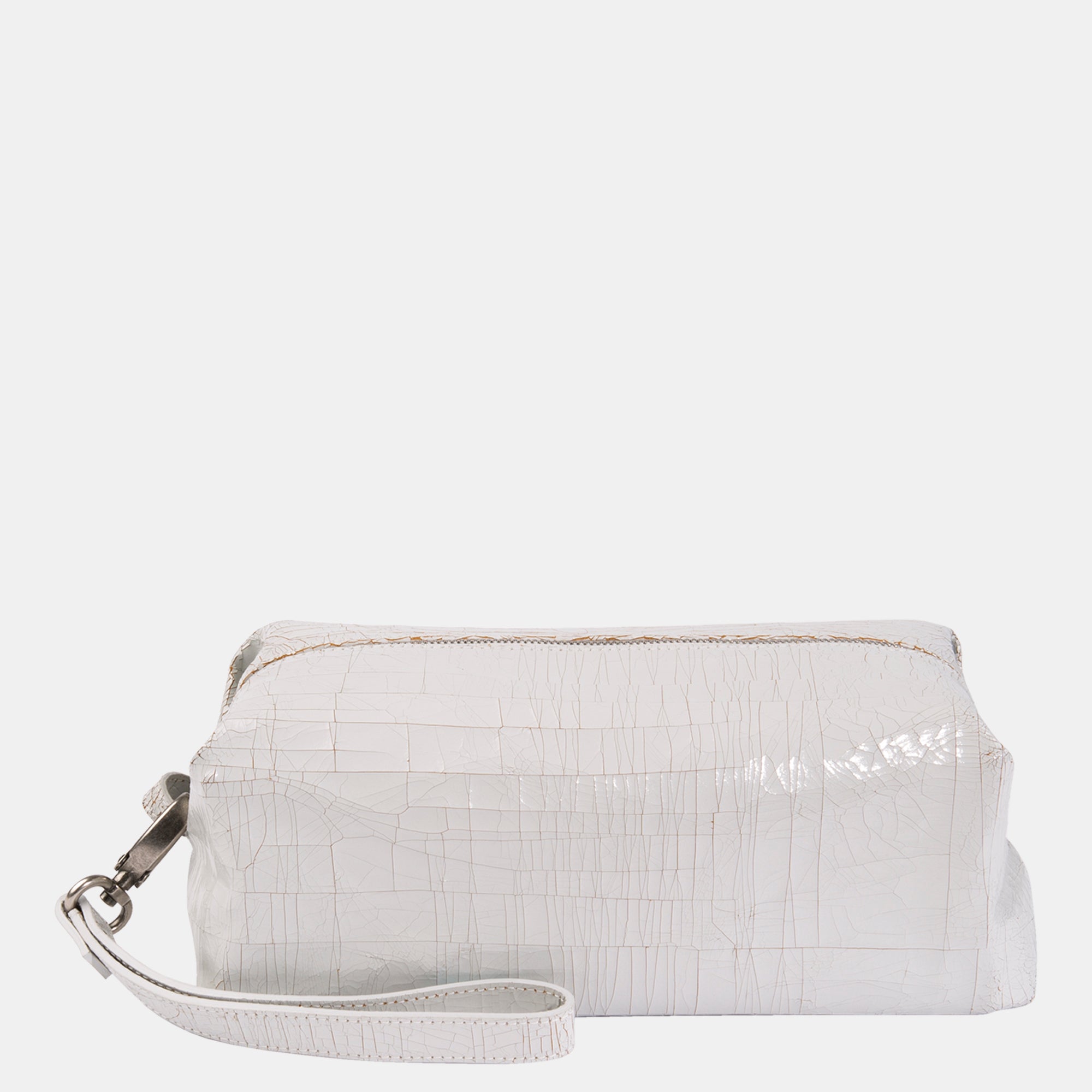Luxury leather sustainable silk cosmetic case toiletries bag