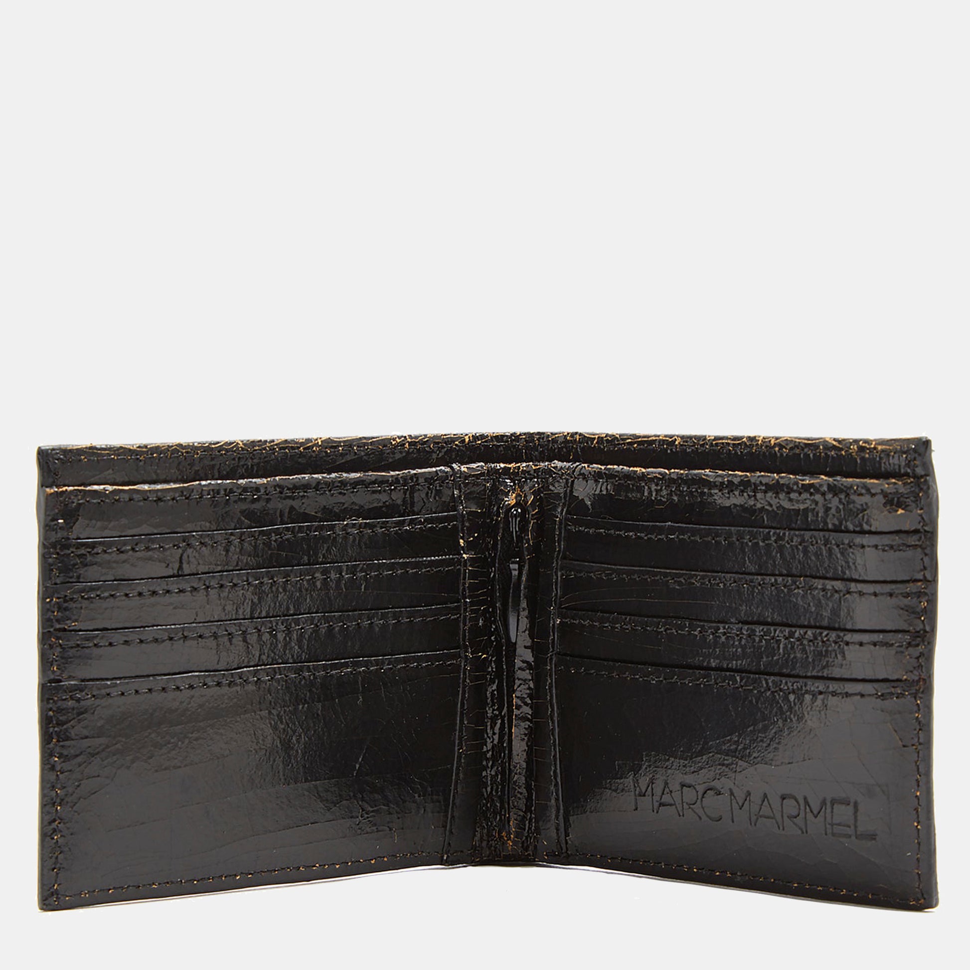 Luxury leather sustainable silk wallet bifold 