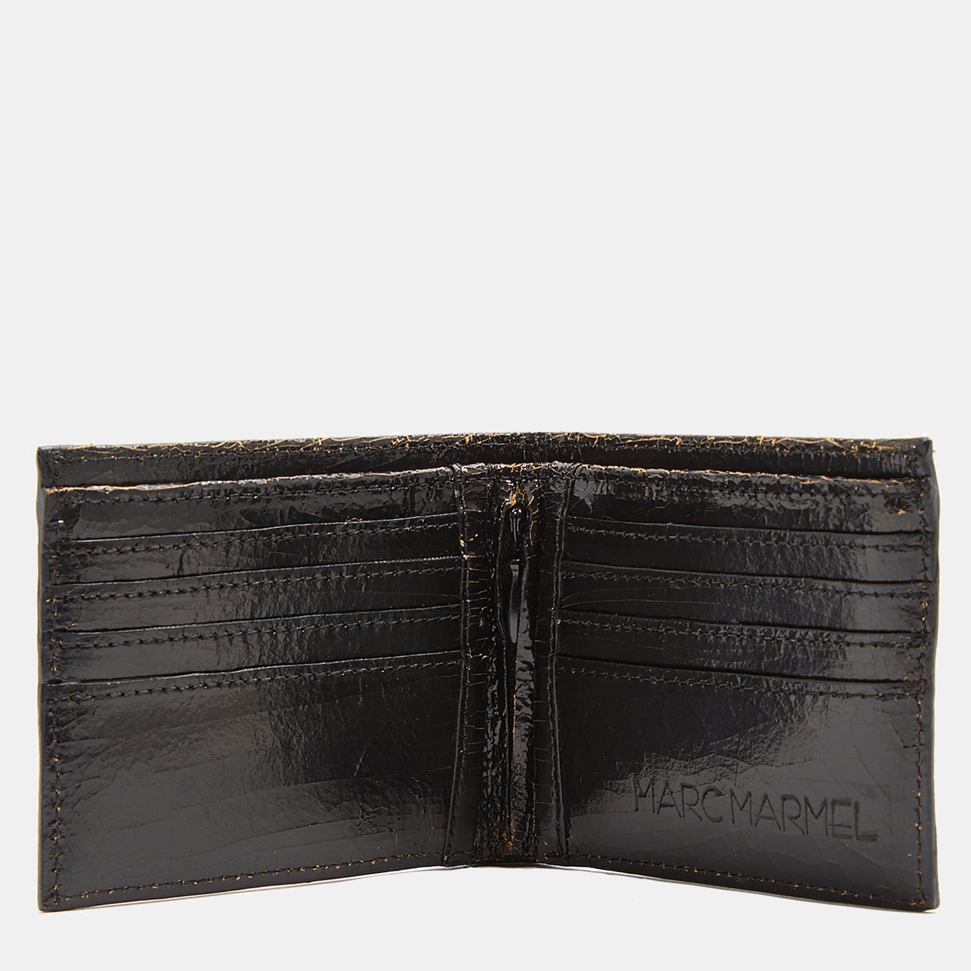 Luxury leather sustainable silk wallet bifold 