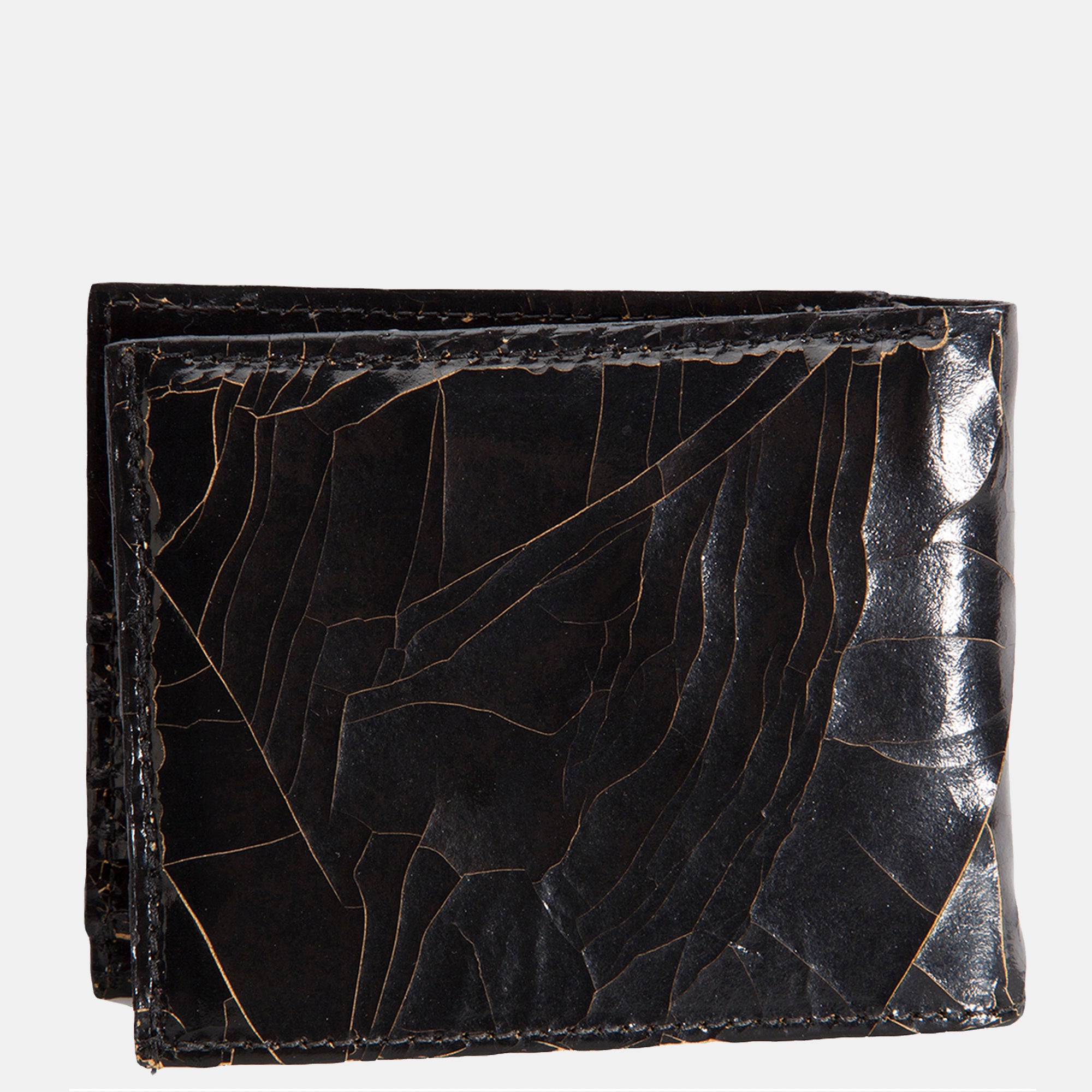 Luxury leather sustainable silk wallet bifold 