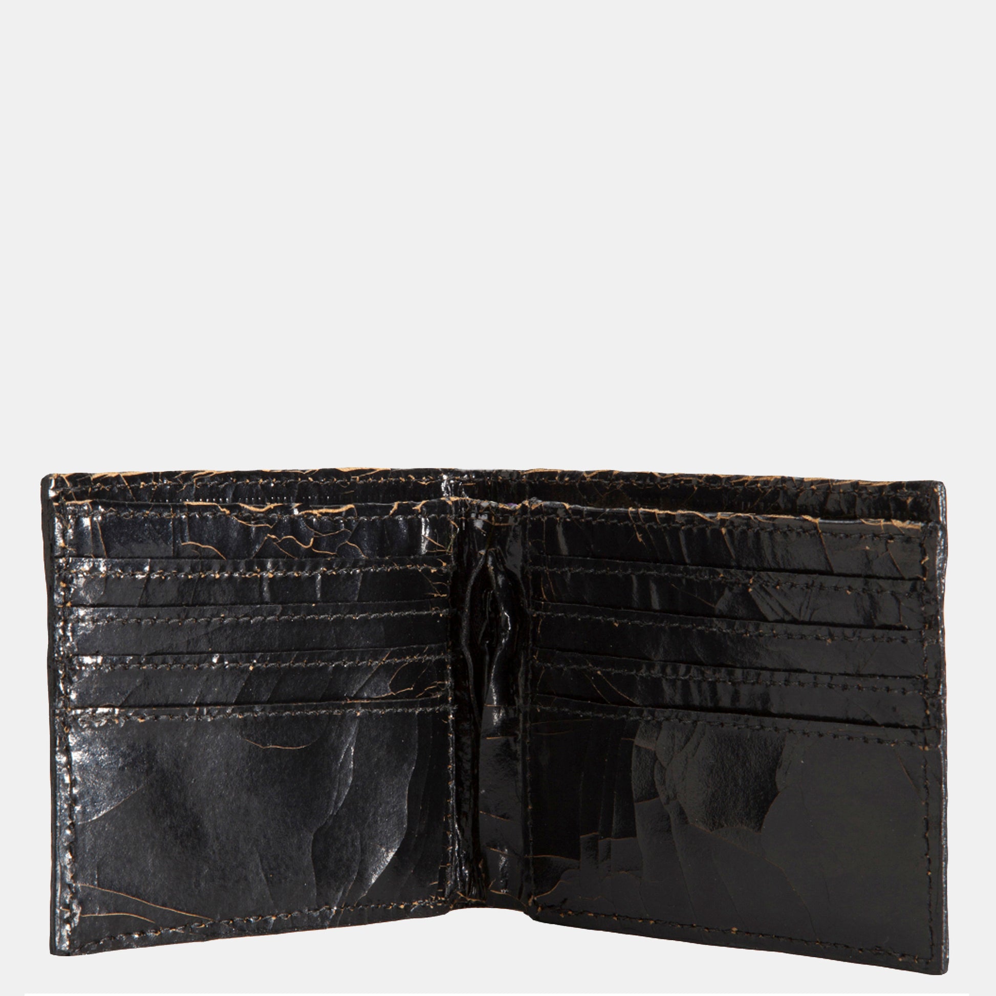 Luxury leather sustainable silk wallet bifold 