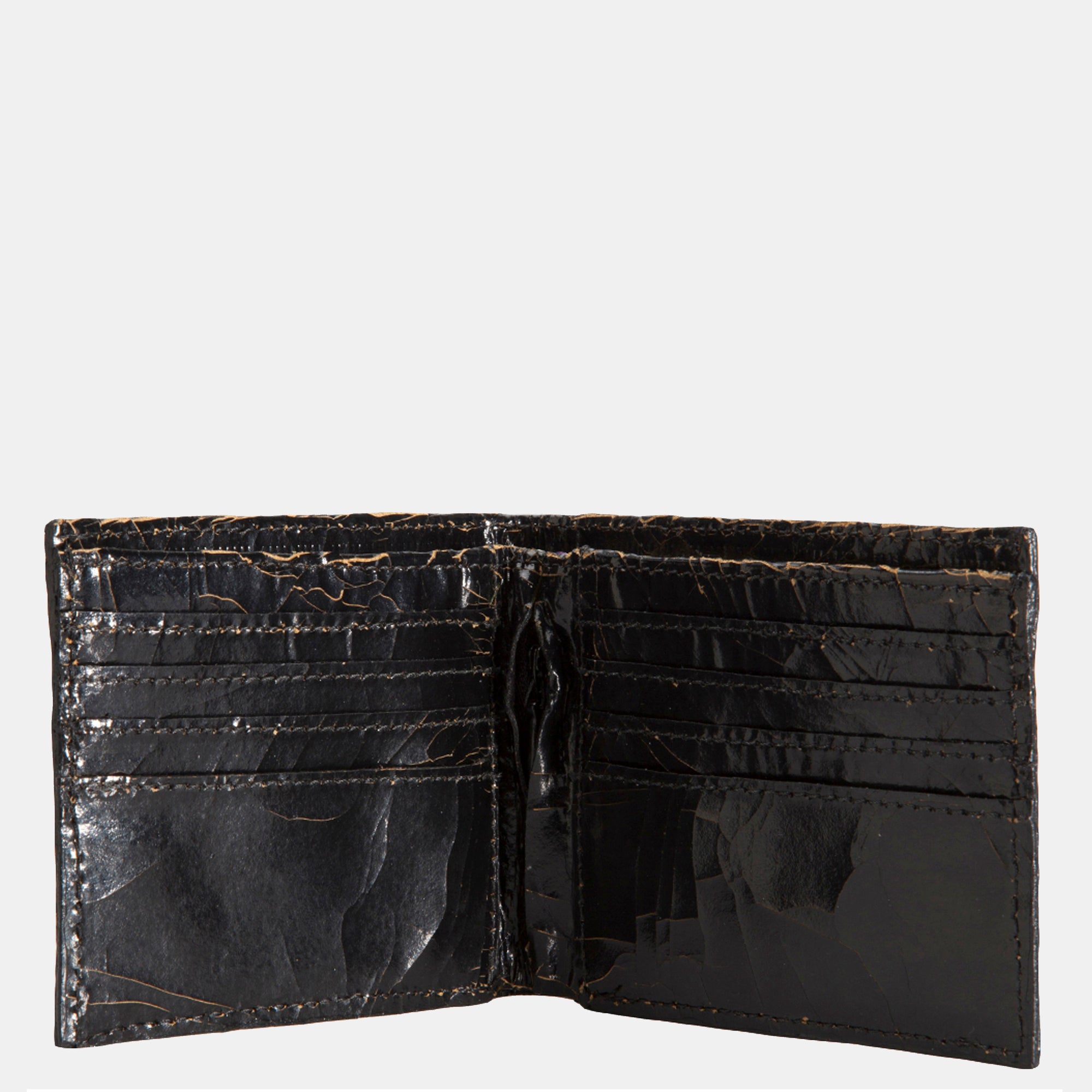 Luxury leather sustainable silk wallet bifold 