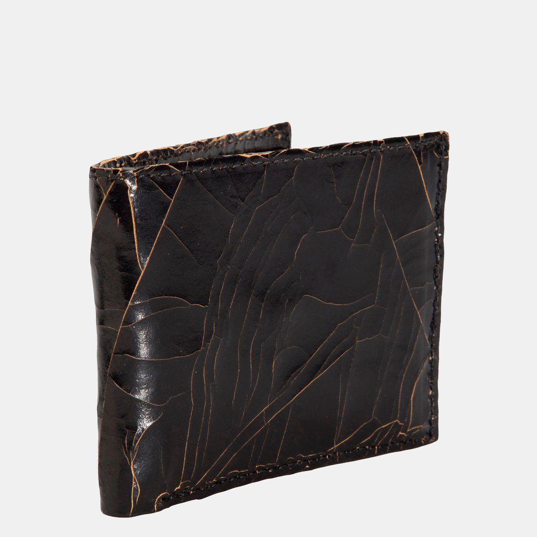 Luxury leather sustainable silk wallet bifold 