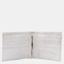 Luxury leather sustainable silk wallet bifold 